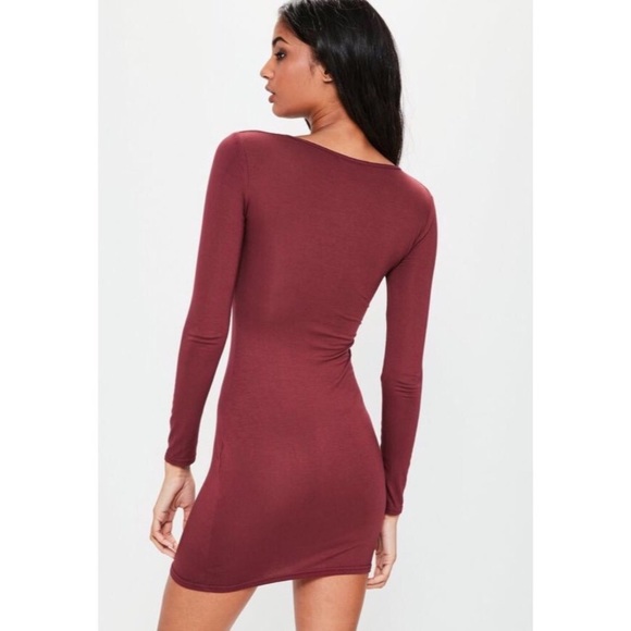 Forever 21 NWT Maroon Long Sleeve Shirt/Dress - Picture 2 of 7